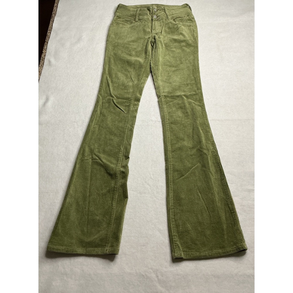 PacSun Green Corduroy Low Rise Bootcut Pants 24